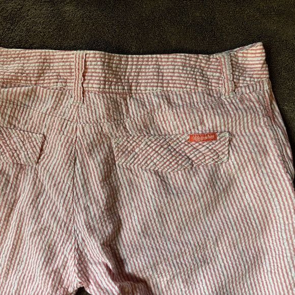 GUC Women's (Juniors) size 7 shorts, red, silver, white stripes. - Picture 8 of 8